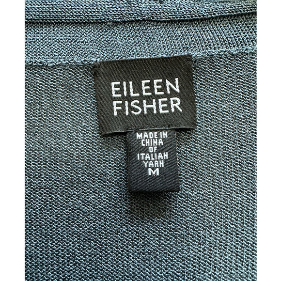 Elieen Fisher Blue Silk Skirt Set with Embellished Tank and Cardigan Size M - Picture 10 of 16